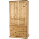 Kent solid pine combination double wardrobe