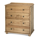 FurnitureToday Lincoln Pine 4 Drawer Chest