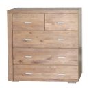 Lyon White Oak 2 over 3 Drawer chest