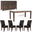 Madison Square Walnut wood Buffet Dining Set