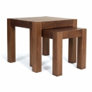 Madison Square walnut wood nest of tables