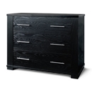 FurnitureToday Metro Black 3 Drawer Chest