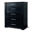 FurnitureToday Metro Black 5 Drawer Chest