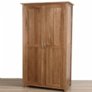 Metro dark solid oak ladies all hanging wardrobe