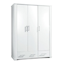 FurnitureToday Metro White 3 Door Triple Wardrobe