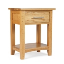 Milano Oak 1 Drawer Bedside Table