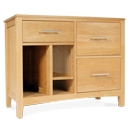 Milano Oak 3 Drawer PC Tower Cabinet