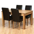 FurnitureToday Milano Solid Oak Marianna Dining set