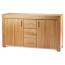 Monaco Oak 3 Drawer 2 Door Sideboard