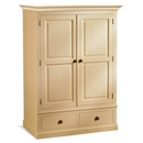 FurnitureToday Mottisfont Painted Pine 2 Drawer Double Wardrobe