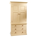 Mottisfont Painted Pine 4 Drawer Double Wardrobe