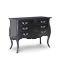 Moulin Noir Black 3 Drawer Chest Piece