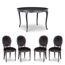 FurnitureToday Moulin Noir Black Dining Set