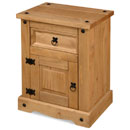 New Corona mexican pine 1 door bedside