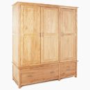 FurnitureToday New Oakleigh solid ash triple wardrobe