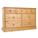 FurnitureToday One Range Pine 3 over 4 Drawer Chest