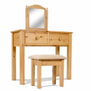 One Range Pine Console Dressing Table Set