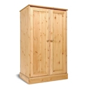 FurnitureToday One Range Pine Low Full Hanging Wardrobe