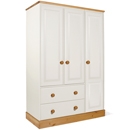 FurnitureToday One Range Pine Painted Triple Gents Wardrobe