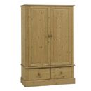 FurnitureToday Pine Bay two door two drawer wardrobe