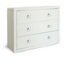 FurnitureToday Plaza White 3 Drawer Chest