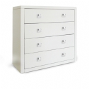 FurnitureToday Plaza White 4 Drawer Chest