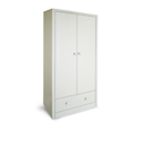 Plaza White Double Door Wardrobe with Large