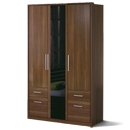 FurnitureToday Rauch Asti Walnut 3 Door Wardrobe 