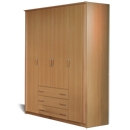 FurnitureToday Rauch Milos 3 Drawer 4 Door Wardrobe