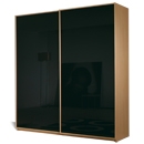 Rauch Omega Black Glass Wardrobe