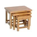 FurnitureToday Rustic Oak nest of tables