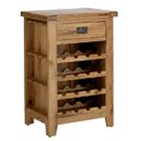 Rutland Rustic Oak Small Wine Cabinet