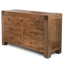 Santana Reclaimed Oak 7 Drawer Chest of Drawers