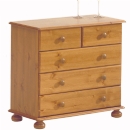 Scandinavian pine 2 over 3 Chest