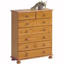 Scandinavian pine 2 over 5 Chest