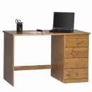 Scandinavian pine 5 drawer computer desk