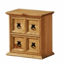 Seconique Corona Pine 4 Drawer CD Chest