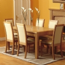 FurnitureToday Seconique Oakholme Extended Dining Set Cream