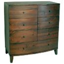 FurnitureToday Seville dark 7 drawer chest of drawers