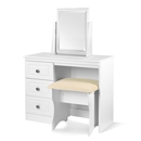 Snowdon White 3 Drawer Vanity Dressing Table Set