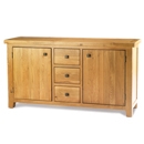 Soho Solid Oak 3 Drawer 2 Door Sideboard