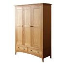 FurnitureToday Solid Ash Triple Wardrobe