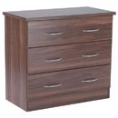 FurnitureToday Tara Walnut Three Drawer Chest 