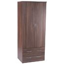 FurnitureToday Tara Walnut Two Drawer Wardrobe