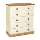 FurnitureToday Tarka Painted 5 Drawer Chest