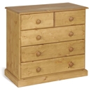 FurnitureToday Tarka Solid Pine 2 over 3 Drawer Chest