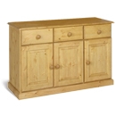 Tarka Solid Pine 3 Drawer Sideboard