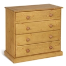 FurnitureToday Tarka Solid Pine 4 Drawer Chest