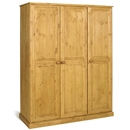 Tarka Solid Pine All Hanging Triple Wardrobe