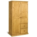 Tarka Solid Pine Combination Wardrobe